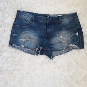 Banjara Distressed Cutoff Dark Denim Shorts 29